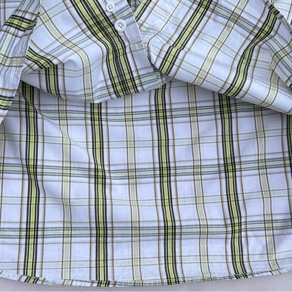 Carhartt Mens Large Green Plaid Vented Fishing Hiking Work Shirt Button Down - Picture 13 of 15